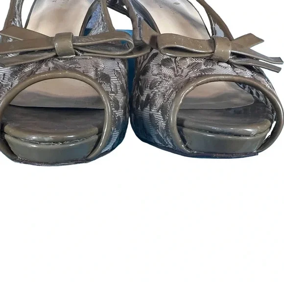 Kate Spade Blush Lace Peep-toe Slingback Heels - Picture 5 of 7